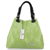 Bőr táska shopper bag Vittoria Gotti világoszöld V692754jziel2